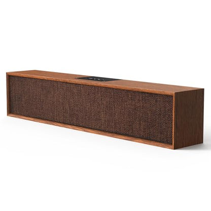 Retro Wood Computer Speaker Bluetooth 5.3 | Wooden retro PC soundbar with Bluetooth 5.3 and USB connectivity. Universal compatibility for desktop, laptop and smartphone.