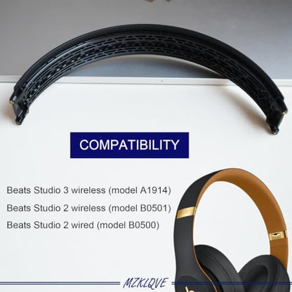 Studio 3 Headband - Replacement Parts for Beats Studio3, Studio 2 Wired/Wireless Headphones (Black Gold) - color: Black Gold