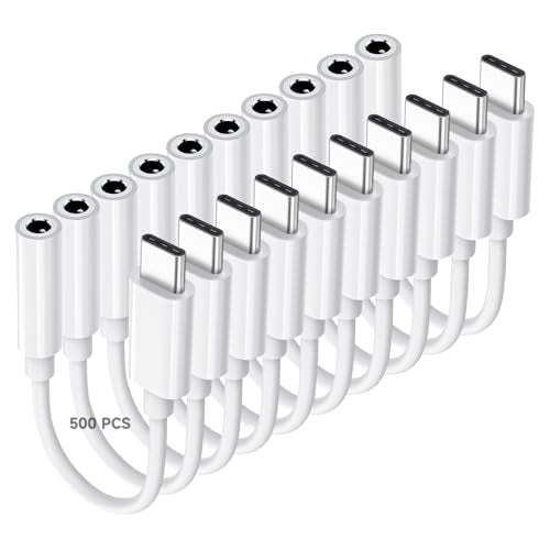 Criello USB C to 3.5mm Audio Headphone Jack Adapter - size: 500 Pack