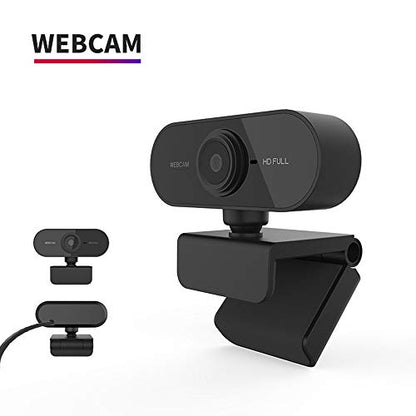 Computer Camera PC Webcam Full HD 1080p 360 Degrees Wide Angle 30fps Video USB Web Cam with Microphone for Mac Laptop Desktop Conferencing Chatting and Live Streaming