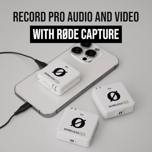 RØDE Wireless ME Dual Set Ultra-Compact Wireless Microphone System with Built-in Microphones, GainAssist Technology and 100m Range for Filmmaking, Interviews and Content Creation (White) - style: WIME Dual - White
