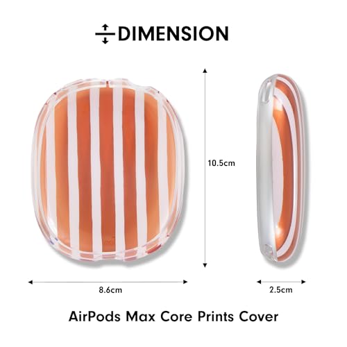 Sonix Protective Case for AirPods Max Headphones - Stylish TPU Hard Shell Ear Cup Covers | Abstract Stripe Pumpkin - color: Abstract Stripe Pumpkin