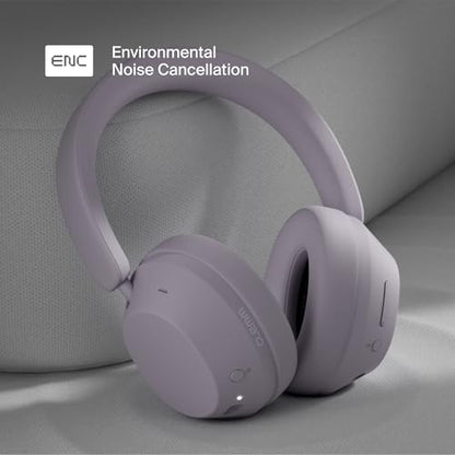 Clemm Preset Wireless Over-Ear Headphones, 95H Playtime, Bluetooth, 40mm Drivers, Built-in Mic, Memory Foam Earcups, Aux Cable Included, Foldable Design, Lavender - color: Lavender