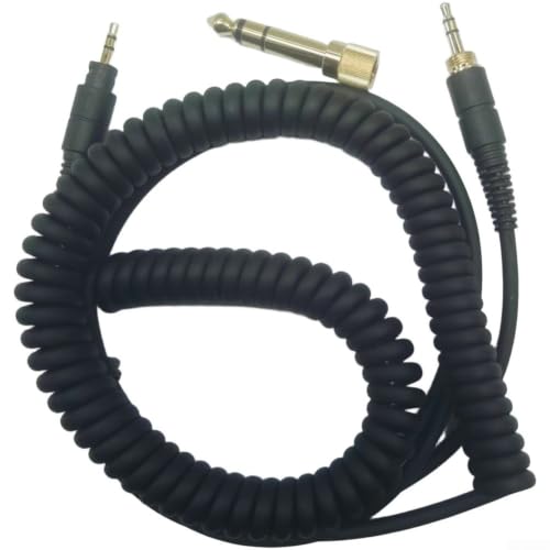 Upgrade Cable for K361 K371 Headsets - 3 Meter Coiled Aux Cord with for mini XLR to 3.5mm Jack - for braided Replacement for Music Production