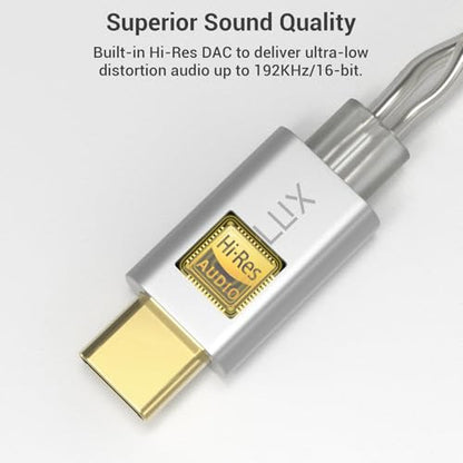 USB Type C 2-Pin 0.78mm IEM Cable with Microphone, Silver Plated OFC Wires Replacement Cable with Detachable Boom MIC for Wan'er S.G, ZS10 Pro, ZS10 Pro X, ZSN PRO, ZSX, 4 Feet - style: USB C