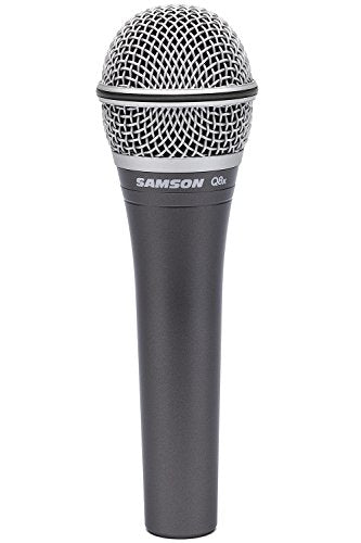 Samson Q8X Dynamic Supercardioid Handheld Microphone | Supercardioid dynamic microphone with neodymium element and shockmount for vocals, drums and guitar cabinets