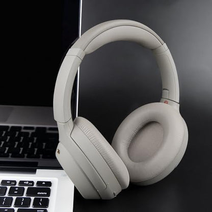 SOULWIT Ear Pads Cushions + Headband, Replacement Kit for Sony WH-1000XM4 (WH1000XM4) Over-Ear Headphones, Replacement Headstrap Pad & Earpads Repair Part - Silver - color: Silver