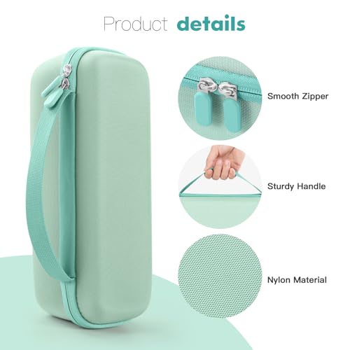 Carrying Case for Turtlebox Ranger Bluetooth Speaker, Mint Green | Shockproof & Dustproof Hard Travel Case with Carabiner Hook & Handle, Protective Storage Bag for Beach Camping Road Trip - color: Mint Green Case