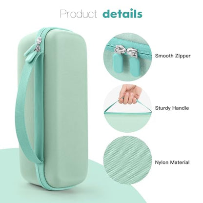 Carrying Case for Turtlebox Ranger Bluetooth Speaker, Mint Green | Shockproof & Dustproof Hard Travel Case with Carabiner Hook & Handle, Protective Storage Bag for Beach Camping Road Trip - color: Mint Green Case