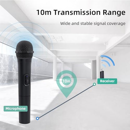 Mcbazel 2 Pack Wireless USB Gaming Microphone Compatible with Xbox Series X/S, PS5, Switch OLED, NS Switch/Switch2, PC, PS4, PS3, PS2, Xbox One X/S, Xbox One, Xbox 360, Wii - size: 2 Pack