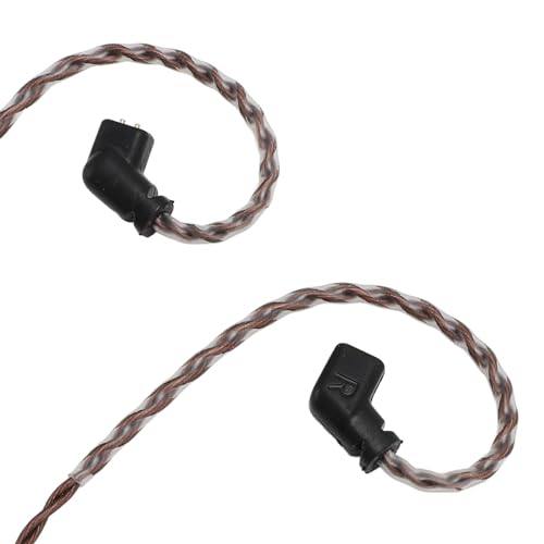 Gold Plated 3.5mm to 2 Pin 0.78mm Replacement Audio Cable, OFC Lossless Sound for QDC ZSN Pro ZSN Pro X Headphones, 3.9ft Detachable Aux Cord, Anti Tangling Ergonomic Ear Hook