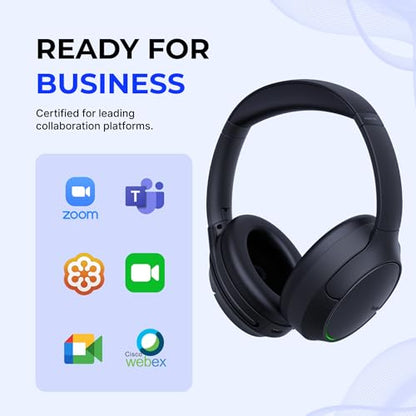 YealinkBH78 Wireless Bluetooth Headset with Charging Stand USB-C/A Active Noise Cancelling Over Ear Headphones (1208731)