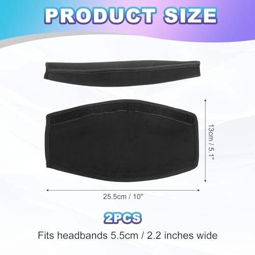 4 Pcs Replacement Headphone Headband Cover Fit 2.2 Inch,Black - size: 2.2"