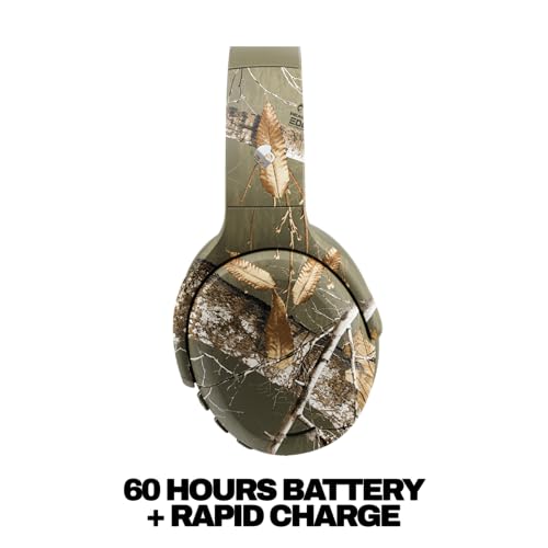 Skullcandy Crusher ANC 2 Wireless Headphones - Realtree Edge Colors Drab | Multi-Sensory Crusher Bass, Over-Ear Fit, Noise Cancelling, 60 Hours Battery, Working Out, Gym, Travel, Study, Music, Gaming - color: Realtree EDGE Drab