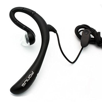 Compatible with Galaxy S10, S10e, S10 Plus - Wired Headset Mono Hands-Free Earphone 3.5mm Headphone Boom Microphone Single Earbud [Black] Works with Samsung Galaxy S10, S10e, S10+