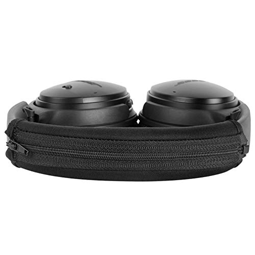 QC25 QC35 Headband Cover, JARMOR Replacement Head Band Protector with Zipper [ Easy Installation ] for Bose QuietComfort 25, QuietComfort 35 Headphones (Black)