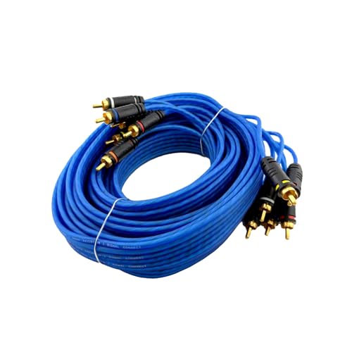 Orion Wired CR66CH 6-Channel RCA Cable, 17-Ft Blue CCA Car Audio Interconnect, RCA Male to Male Straight Connectors, Amplifier, Speakers, Home Theaters, Subwoofers, Hi-Fi Systems & DSP Signal Cable - style: 6 CH - 17 FEET