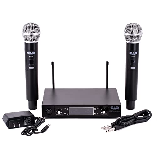 CAD Audio WX200 UHF Dual Handheld Microphone System | 2 Channels. 164 Feet Range, Metal Receiver, XLR and 14? Outputs, 10 Hr Battery - style: WX200