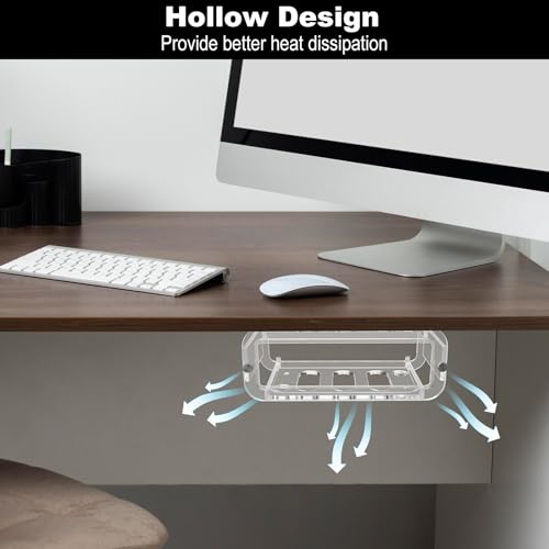Under Desk Holder for Scarlett Solo 3rd Gen, Acrylic Under Desk Shelf Organizer Under Desk Mount Wall Mount Holder (Transparent) - color: Transparent