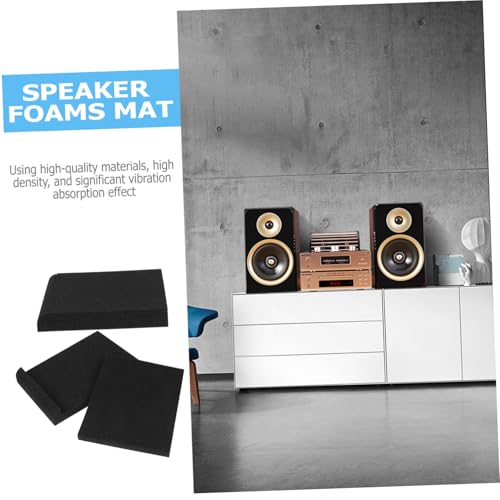 2pcs High-density Foam Speaker Isolation Pads Small Acoustic Cushions for Enhanced Sound Clarity for Home Theater and Studio Monitors - size: 22x16x3.6cm