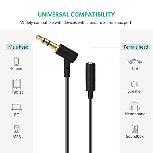 Headphones Extension Cable Cord Line 3.5mm Audio Splitter Wire,3.5mm Male to Female Replacement Stereo Audio Cable Aux Extension Cords Compatible with Bose QuietComfort QC45 QC35II QC35 QC25 QC15- 4FT - size: 1.2m