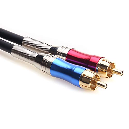 Tisino XLR to RCA Y-케이블, XLR 암 - 듀얼 RCA 어댑터 Y-스플리터 복제기 리드 언밸런스 스테레오 오디오 상호 연결 케이블 -1.5m(5피트/5피트) | 믹서용 언밸런스 XLR to RCA 스플리터 케이블, 앰프, 금 도금 OFC 차폐 XLR - 2 RCA Y-스플리터 복제기 리드 - size: 5 feet, style: XLR 암 - 듀얼 RCA