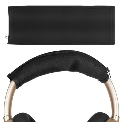 Zipper Headphone Headband Cover Neoprene for QC25 Black | Protector Wrap-On Headphone Pad for Scratch Protection, Easy Install Replacement