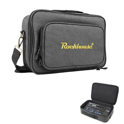 Rockhouse Padded Guitar Pedalboard Carry Case, Music Gear Gig Bag (MEB-S) | Internal 12.6*8.26*2.75'', Fit for BOSS GT-1 Effect Pedals, Accessory Pocket for Cables/Tuners/Power Supply, Musician DJ Gift - size: MEB-S