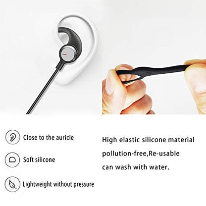 Universal Ear Fins Ear Hooks, Memory Foam Earbuds Tips, Silicone Ear Tips | 3 Pairs Each L/M/S ( Foam Tips+Silicone Tips+ Hooks ), 2 Cord Clips - size: Fins-LMS