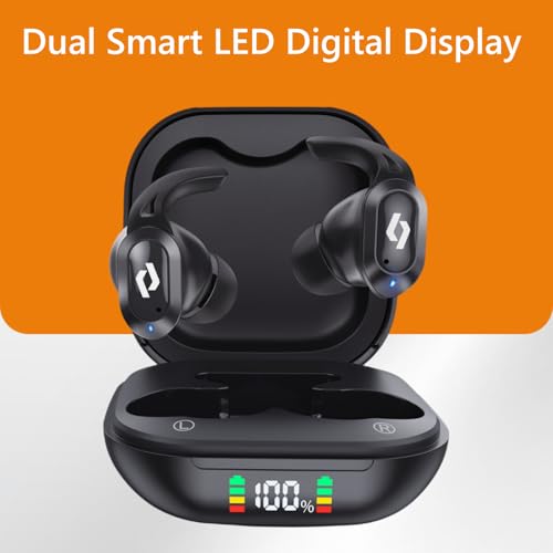 Bluetooth Earbuds Wireless Ear bud Wireless Stereo Bass Built in Microphone | Wireless Charging Case Waterproof Headphone 64H Playback LED Power Display for iPhone Android Phones Computer Sport Game Work