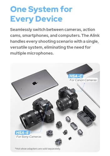 GODOX Alink Kit2 Dual Lavalier Microphone for Camera and Phone, 2-Person Recording Mic with Charging Case & Digital Hot Shoe, 48kHz/24bit High-Res Audio, 300m Remote Range, for iPhone, Vlog, Podcast
