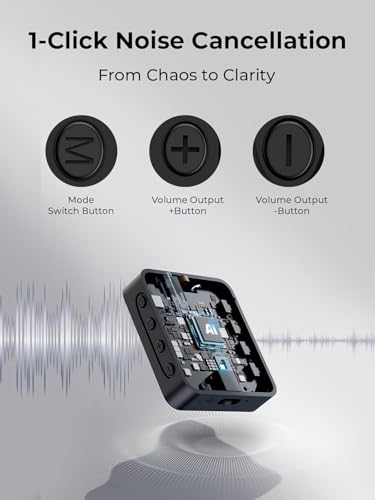 MENERESAS Wireless Microphone for iPhone: 40dB Noise Canceling Mini Mic with 20Hz-20kHz Audio, 328ft Range, 20H Battery, 3-in-1 Lavalier Microphone for Video Recording