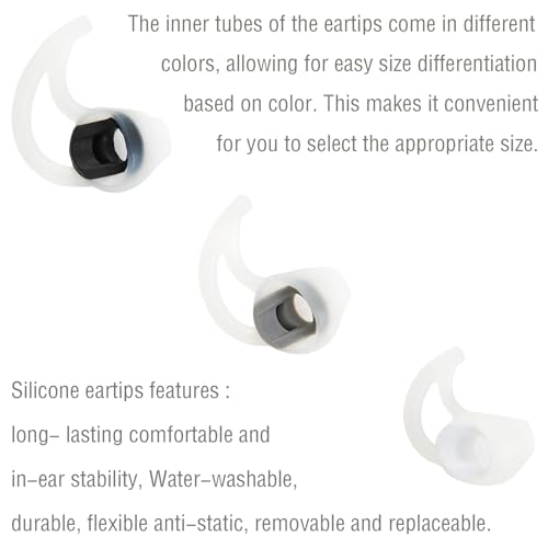 Silicone Earbud Replacement Tips Earbud Covers Compatible with Bose SoundSport Freestyle IE2 IE3 Headphone Ear Tips Rubber Tips 3 Pairs S M L - size: SML