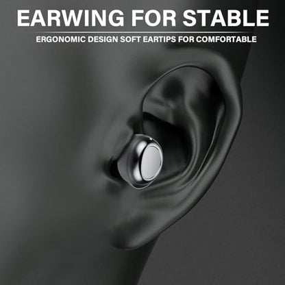 Sleep Ear Buds, New True Wireless Earbuds, Ultra-Mini Bluetooth 5.4 Earbuds for Side Sleepers, 53H Play Hi-Fi Stereo 3D Bass Noise Cancelling Bluetooth headphones, Sleep Mode, IP7 Waterproof Earphones