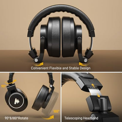 MAONO MH700 Wired Studio Headphone for Podcast Recording DJ Mixing Monitor | Professional Close Back Over Ear Stereo Headset w/ 50mm Driver & 3.5mm to 6.35mm Jack for Computer Guitar AMP Piano Keyboard