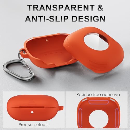 for Beats Powerbeats Fit Case Cover, Shockproof Magnetic Case - color: Orange