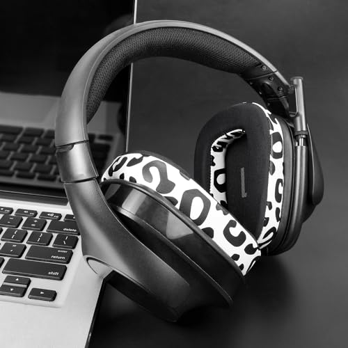 SOULWIT Cooling Gel Ear Pads Cushions Replacement for Logitech G35 G930 G933 G935 G633 G635 G533 G430 G431 G432 G433 Gaming Headset, Earpads for G332 G230 G231 G233 Headphones - Snow Leopard - color: Snow Leopard