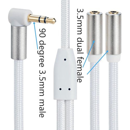 3.5mm Headphone Stereo Audio Y Splitter Adapter Cable 7.87in