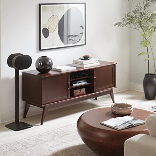 Sanus Speaker Stand for Sonos Era 300™ - Fixed Sonos Speaker Stand w/Easy 3 Step Assembly - Includes All Hardware, Carpet Spikes & Rubber Feet - Black Single Stand - color: Black Single