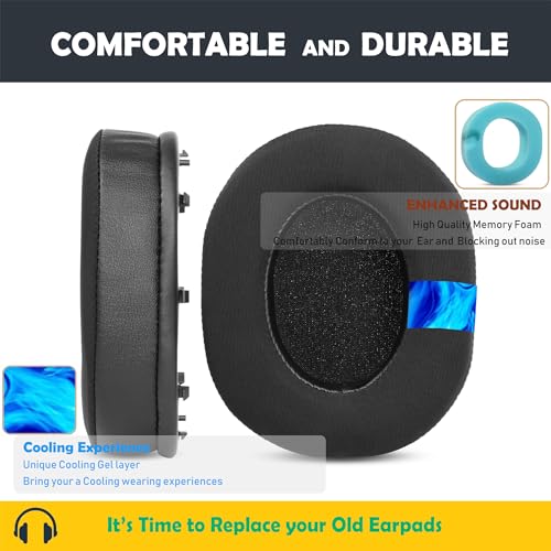 BlackShark V2 Earpads Replacement for Razer BlackShark V2/BlackShark V2 Pro Gaming Headset Ear Cushions with Cooling Gel Layer and Memory Foam