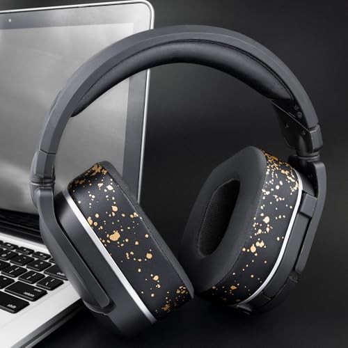 SOULWIT Cooling-Gel Earpads Cushions Replacement for Turtle Beach Stealth 700 Gen 2, 700 Gen2 MAX Wireless Gaming Headset, Ear Pads with Ice Silk Fabric, Noise Isolation Foam - Black Gold - color: Black Gold