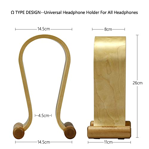 Leather Headphone Stand Headset Stand Headphone Holder Universal Gaming Headset Holder - Birch - color: Birch