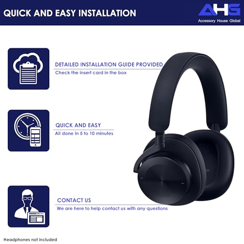 AHG Accessory House Global Upgraded Replacement Beoplay h95 Ear Pads Cushions Compatible with Bang & Olufsen Beoplay H95 Headphones (Blue). Sheepskin Leather/High-Density Foam/Strong Magnet - color: Blue