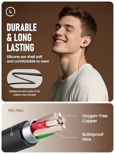 Sleep Earbuds, Hearprotek 2 Pairs Ultra Soft Lightweight Silicone Sleeping Earphone Headphones with Volume Control and mic for Side Sleeper, Snoring, Air Travel, Relaxation (Black) - size: Standard