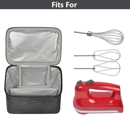 Hand Mixer Storage Case for KitchenAid 5, 6, 7 and 9 Speed Mixers - color: Grey