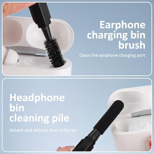 20-in-1 Electronics Cleaning Kit with Camera Lens and Headphone Brush for Laptops, Keyboards, and Electronic Devices – Black Set for Professional Device Maintenance