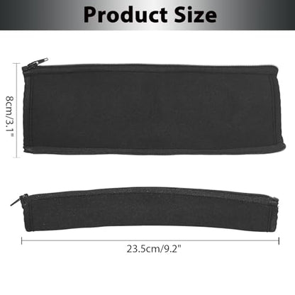 Adhiper Headphone Headband Cover Replacement Band Cushion for Audio-Technica ATH-M Series, Sony, Bose, Skullcandy, JBL, HyperX Headsets, Headband Protector Elastic Fabric with Zipper - 240 * 84mm