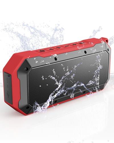 Qozybuds Bluetooth Jobsite Speaker with Magnet and Hook, 30H Working Time IPX6 Waterproof Speaker Plays Audio and Answers Calls Hands Free