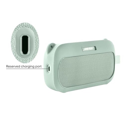 Silicone Case Compatible with Bose New SoundLink Flex 2nd Gen Portable Speaker, Protective Case with Shoulder Strap for Bose Speaker (Green) - color: Green
