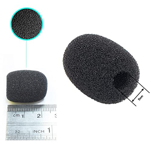 3pcs Lavalier Microphone Metal Tie Clips 3pcs Windscreen Foam Covers | 0.75mm Lapel Microphone Replacement Kit, Metal Lapel Mic Clips Sponge Cover Kit - color: 7.5mm